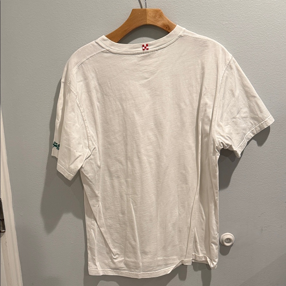 MC2 Saint Barth White Tee with Green and Yellow Embroidery - Picture 2 of 2